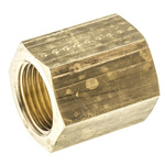Legris Brass Pipe Fitting, Straight Threaded Coupler, Female G 3/8in to Female G 3/8in
