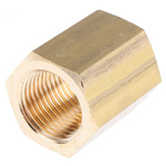 Legris Brass Pipe Fitting, Straight Threaded Coupler, Female G 1/2in to Female G 1/2in