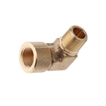 Legris Brass Pipe Fitting, 90° Threaded Elbow, Male R 3/8in to Female G 3/8in