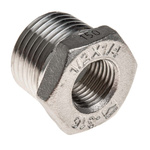 RS PRO Stainless Steel Pipe Fitting Hexagon Bush, Male R 1/2in x Female G 1/4in