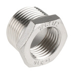 RS PRO Stainless Steel Pipe Fitting Hexagon Bush, Male R 3/4in x Female G 1/2in