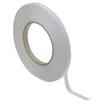 RS PRO White Double Sided Paper Tape, Non-Woven Backing, 9mm x 50m