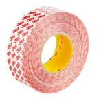 3M GPT-020 Series Transparent Double Sided Polyester Tape, 0.2mm Thick, Acrylic Backing, 50mm x 50m