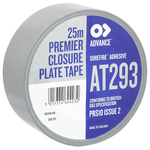 Advance Tapes Closure Plate Tape AT293 Cloth Tape, 25m x 50mm, Silver, Gloss Finish