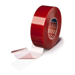 Tesa tesa fix Series 4967 Transparent Double Sided Plastic Tape, 0.16mm Thick, 11.3 N/cm, PET Backing, 50mm x 50m