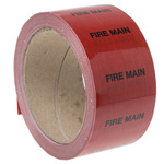 RS PRO Red PP, Vinyl Pipe Marking Tape, text Fire Main, Dim. W 50mm x L 33m