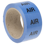RS PRO Blue PP, Vinyl Pipe Marking Tape, text Air, Dim. W 50mm x L 33m
