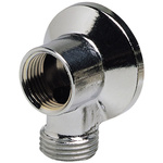 Sferaco Brass Pipe Fitting, Elbow Threaded Wall Tap Connection without Nut, Female 1/2in to Male 1/2in