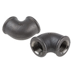 Georg Fischer Black Malleable Iron Fitting, 90° Elbow, Female BSPP 1/2in to Female BSPP 1/2in