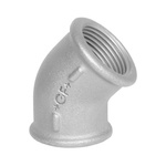 Georg Fischer Galvanised Malleable Iron Fitting, 45° Elbow, Female BSPP 3/4in to Female BSPP 3/4in