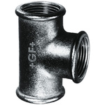 Georg Fischer Black Oxide Malleable Iron Fitting Tee, Female BSPP 1/4in to Female BSPP 1/4in to Female BSPP 1/4in