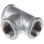 Georg Fischer Galvanised Malleable Iron Fitting Tee, Female BSPP 3/4in to Female BSPP 3/4in to Female BSPP 3/4in