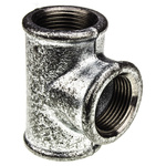 Georg Fischer Galvanised Malleable Iron Fitting Tee, Female BSPP 1in to Female BSPP 1in to Female BSPP 1in