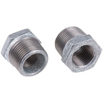 Georg Fischer Galvanised Malleable Iron Fitting, Straight Reducer Bush, Male BSPT 3/4in to Female BSPP 1/2in
