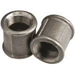 Georg Fischer Black Oxide Malleable Iron Fitting Socket, Female BSPP 1/4in to Female BSPP 1/4in