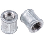 Georg Fischer Galvanised Malleable Iron Fitting Socket, Female BSPP 1/2in to Female BSPP 1/2in