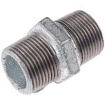 Georg Fischer Galvanised Malleable Iron Fitting Hexagon Nipple, Male BSPT 3/4in to Male BSPT 3/4in