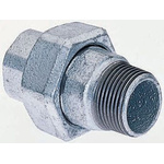 Georg Fischer Black Oxide Malleable Iron Fitting Taper Seat Union, Male BSPT 3/4in to Female BSPP 3/4in