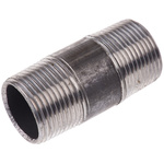 RS PRO Black Malleable Iron Fitting Barrel Nipple, Male BSPT 3/4in to Male BSPT 3/4in