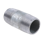 RS PRO Galvanised Malleable Iron Fitting Barrel Nipple, Male BSPT 3/4in to Male BSPT 3/4in