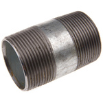 RS PRO Galvanised Malleable Iron Fitting Barrel Nipple, Male BSPT 1-1/2in to Male BSPT 1-1/2in