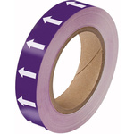 Brady Purple, White Polyester Pipe Marking Tape, Dim. W 25.00mm x L 33.00m