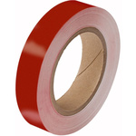 Brady Red Polyester Pipe Marking Tape, Dim. W 25mm x L 33m