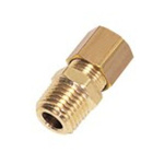 Legris Brass Pipe Fitting, Straight Push Fit Compression Olive, Male NPT 1/4in 1/4in 8mm