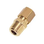 Legris Brass Pipe Fitting, Straight Push Fit Compression Olive, Male BSPT 1/8in BSPT 1/8in 10mm