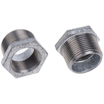 Georg Fischer Galvanised Malleable Iron Fitting, Straight Reducer Bush, Male BSPT 1-1/4in to Female BSPP 1in