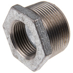 Georg Fischer Galvanised Malleable Iron Fitting, Straight Reducer Bush, Male BSPT 1-1/2in to Female BSPP 1in