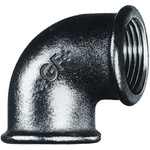 Georg Fischer Black Malleable Iron Fitting, 90° Elbow, Female BSPP 1-1/4in to Female BSPP 1-1/4in