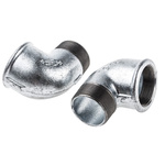 Georg Fischer Galvanised Malleable Iron Fitting, 90° Elbow, Male BSP 2in to Female BSP 2in