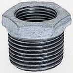 Georg Fischer Galvanised Malleable Iron Fitting, Straight Reducer Bush, Male BSPT 1-1/4in to Female BSPP 3/4in