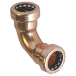 Copper Pipe Fitting, Push Fit 90° Elbow for 22mm pipe