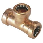 Copper Pipe Fitting, Push Fit 90° Equal Tee for 15mm pipe