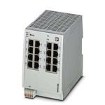 1031673 | Phoenix Contact Ethernet Switch, 16 RJ45 port, 24V dc, 10/100/1000Mbit/s Transmission Speed, DIN Rail Mount