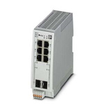 1044028 | Phoenix Contact Ethernet Switch, 6 RJ45 port, 24V dc, 10/100Mbit/s Transmission Speed, DIN Rail Mount