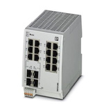 2702910 | Phoenix Contact Ethernet Switch, 12 RJ45 port, 24V dc, 10/100/1000Mbit/s Transmission Speed, DIN Rail Mount