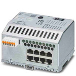 1043484 | Phoenix Contact Ethernet Switch, 8 RJ45 port, 24V dc, 1000Mbit/s Transmission Speed, DIN Rail Mount