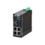 105FX-ST | Red Lion Unmanaged Ethernet Switch, 4 RJ45 port, 10 → 30V dc DIN Rail Mount 105FX