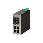 106FX2-ST | Red Lion Unmanaged Ethernet Switch, 4 RJ45 port, 10 → 30V dc DIN Rail Mount 106FX2