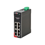 Red Lion Unmanaged Ethernet Switch, 8 RJ45 port, 10 → 49V dc DIN Rail Mount 1008TX