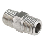 RS PRO Stainless Steel Pipe Fitting Hexagon Nipple Joint, Male NPT 1/2in x Male NPT 1/2in