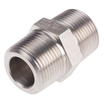 RS PRO Stainless Steel Pipe Fitting Hexagon Nipple Joint, Male NPT 1in x Male NPT 1in