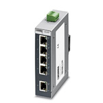 1071801 | Phoenix Contact Ethernet Switch, 5 RJ45 port, 100 - 240V dc, 10/100Mbit/s Transmission Speed, DIN Rail Mount FL SWITCH,