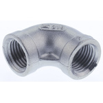 RS PRO Stainless Steel Pipe Fitting, 90° Elbow, Female G 1/4in x Female G 1/4in