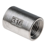 RS PRO Stainless Steel Pipe Fitting Socket, Female G 1/4in x Female G 1/4in