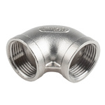 RS PRO Stainless Steel Pipe Fitting, 90° Circular Elbow, Female G 1in x Female G 1in