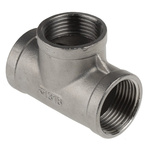 RS PRO Stainless Steel Pipe Fitting, Tee Circular Tee, Female G 1in x Female G 1in x Female G 1in